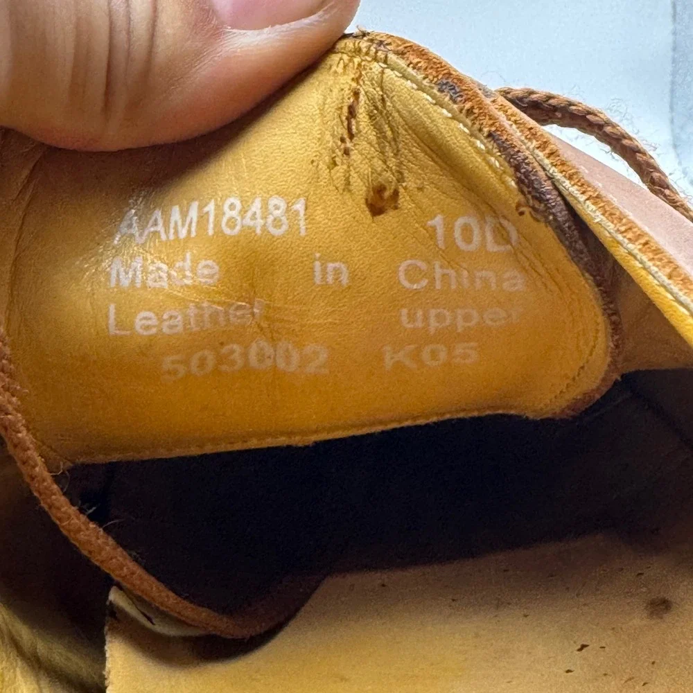 Polo Ralph Lauren Mens Tan Leather Cap Toe Brogue Oxford Shoes AAM18481 Size 10D